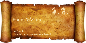 Herr Nóra névjegykártya