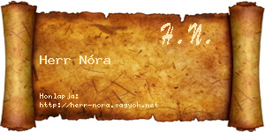 Herr Nóra névjegykártya