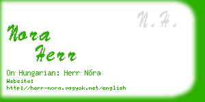 nora herr business card